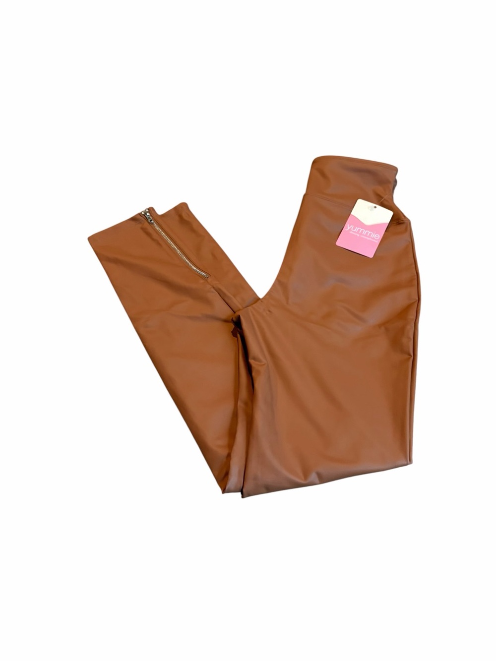 YUMMIE faux leather shaping legging nwt